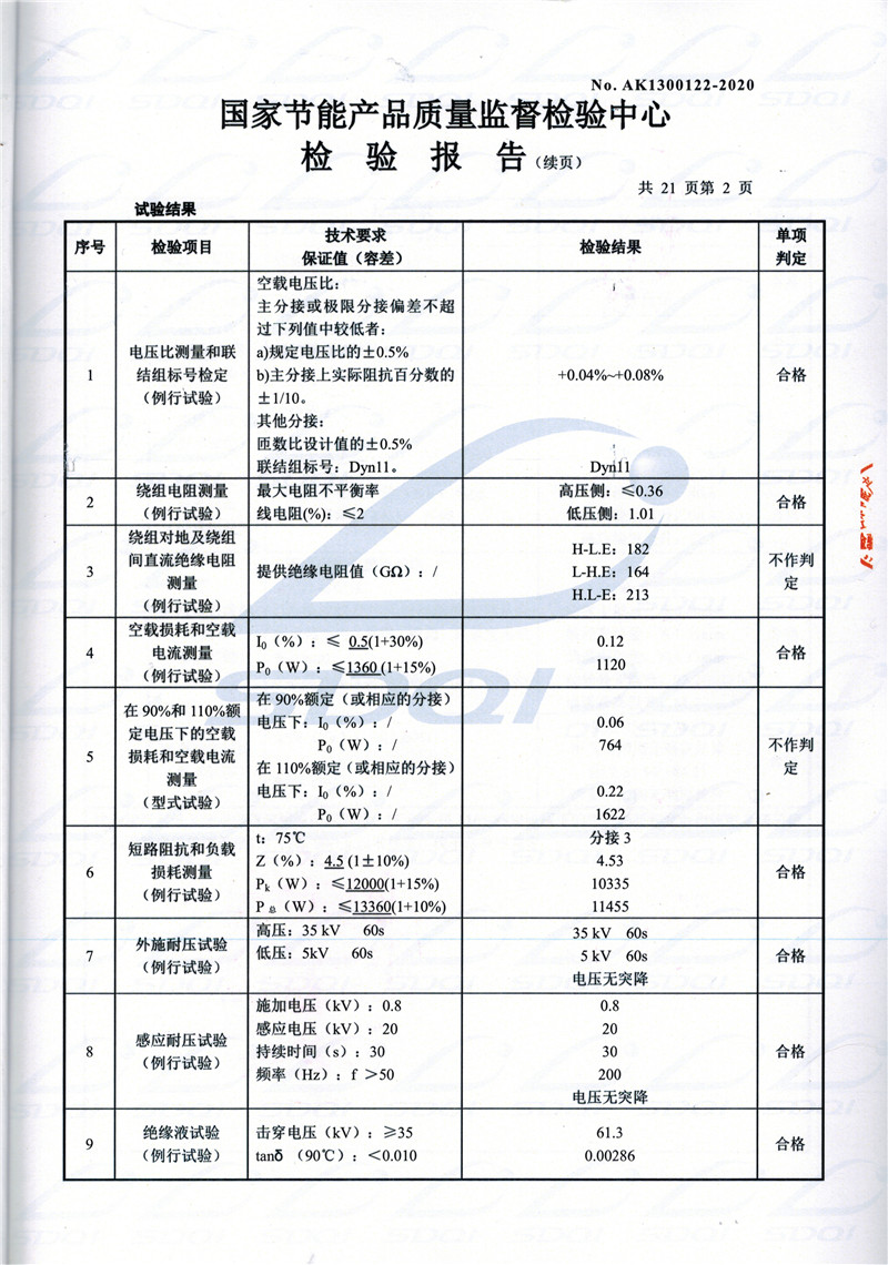 高低压试验报告-S11-1250东阿东阿东阿油浸式变压器-2.jpg